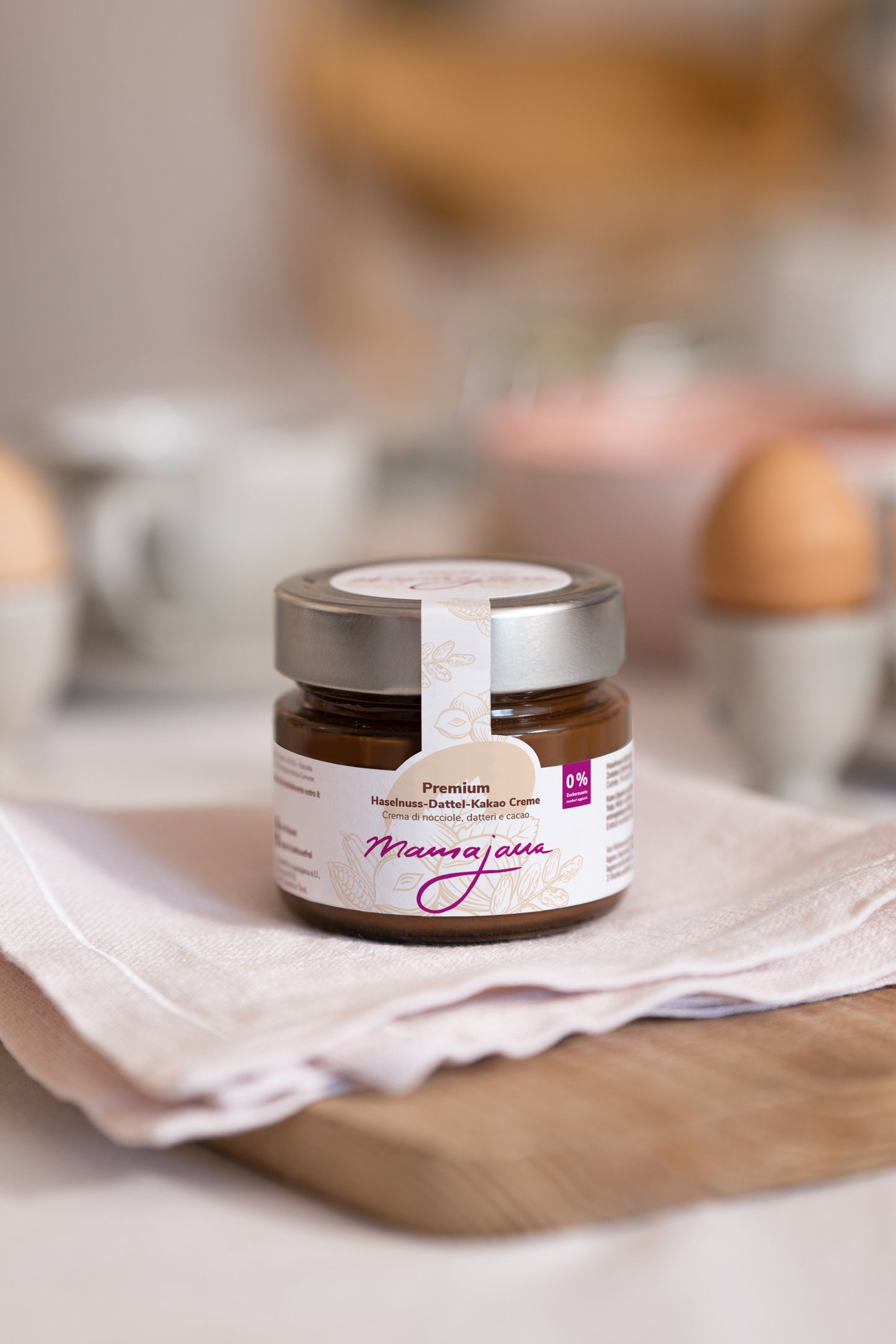 mamajana Crema Premium di Nocciole, Datteri e Cacao Bio