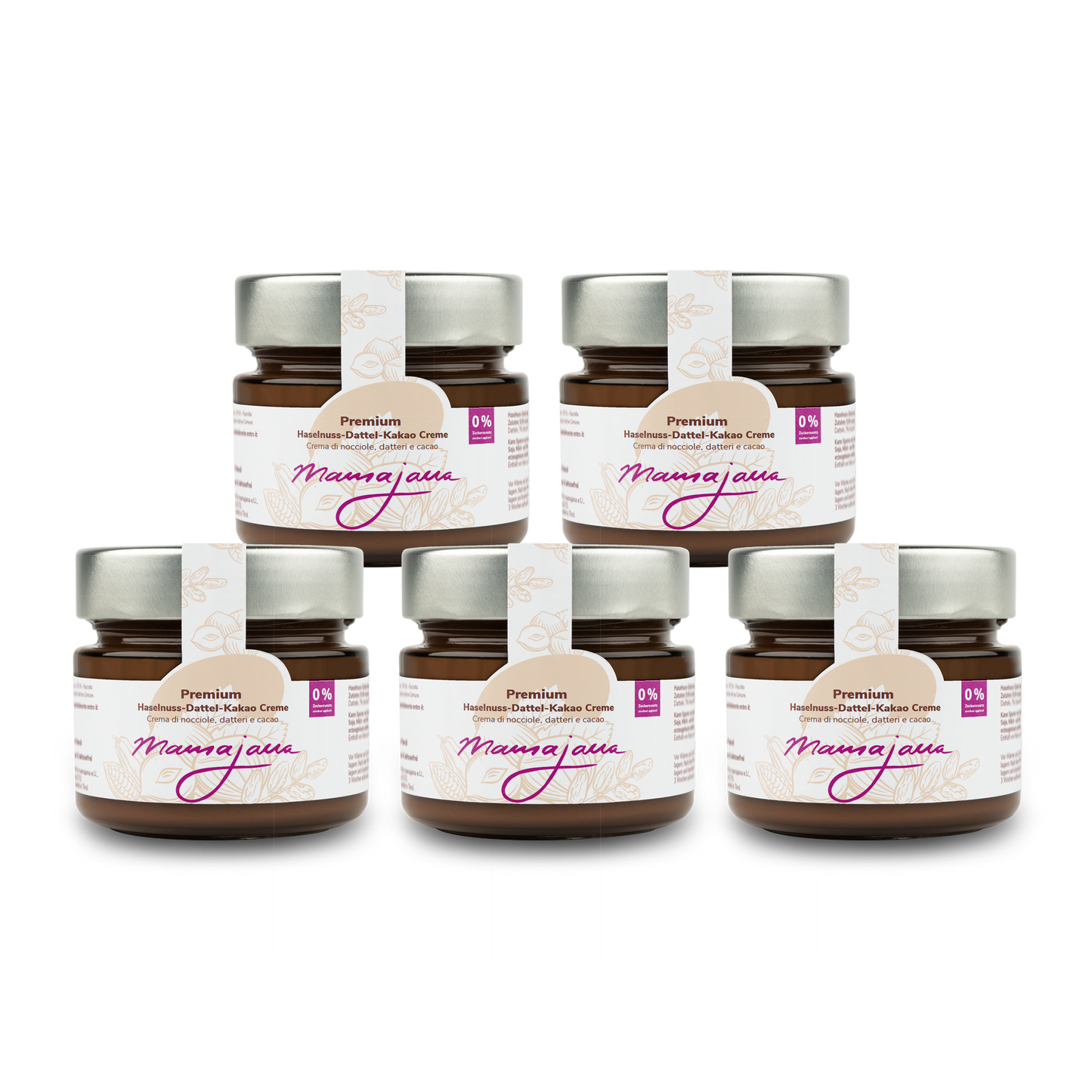 5x mamajana Premium Organic Hazelnut-Date-Cocoa Cream ***free shipping***