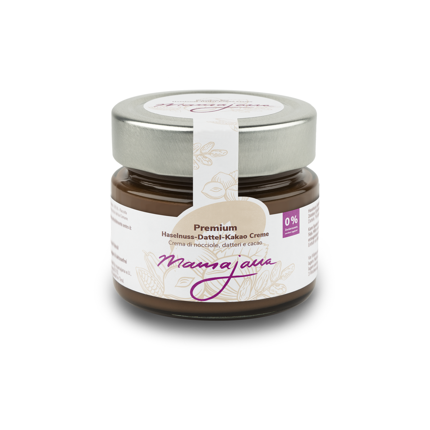 mamajana Crema Premium di Nocciole, Datteri e Cacao Bio